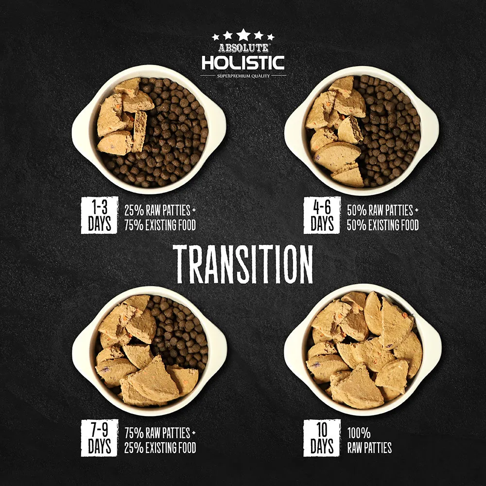 Absolute Holistic Dog Freeze Dried Raw Patties Venison 14oz