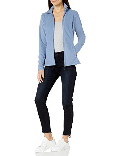 Amazon Essentials Women's Classic Fit Long-Sleeve Full-Zip Polar Soft Fleece Jacket, Cornflower Blue, Medium