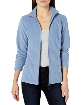 Amazon Essentials Women's Classic Fit Long-Sleeve Full-Zip Polar Soft Fleece Jacket, Cornflower Blue, Medium