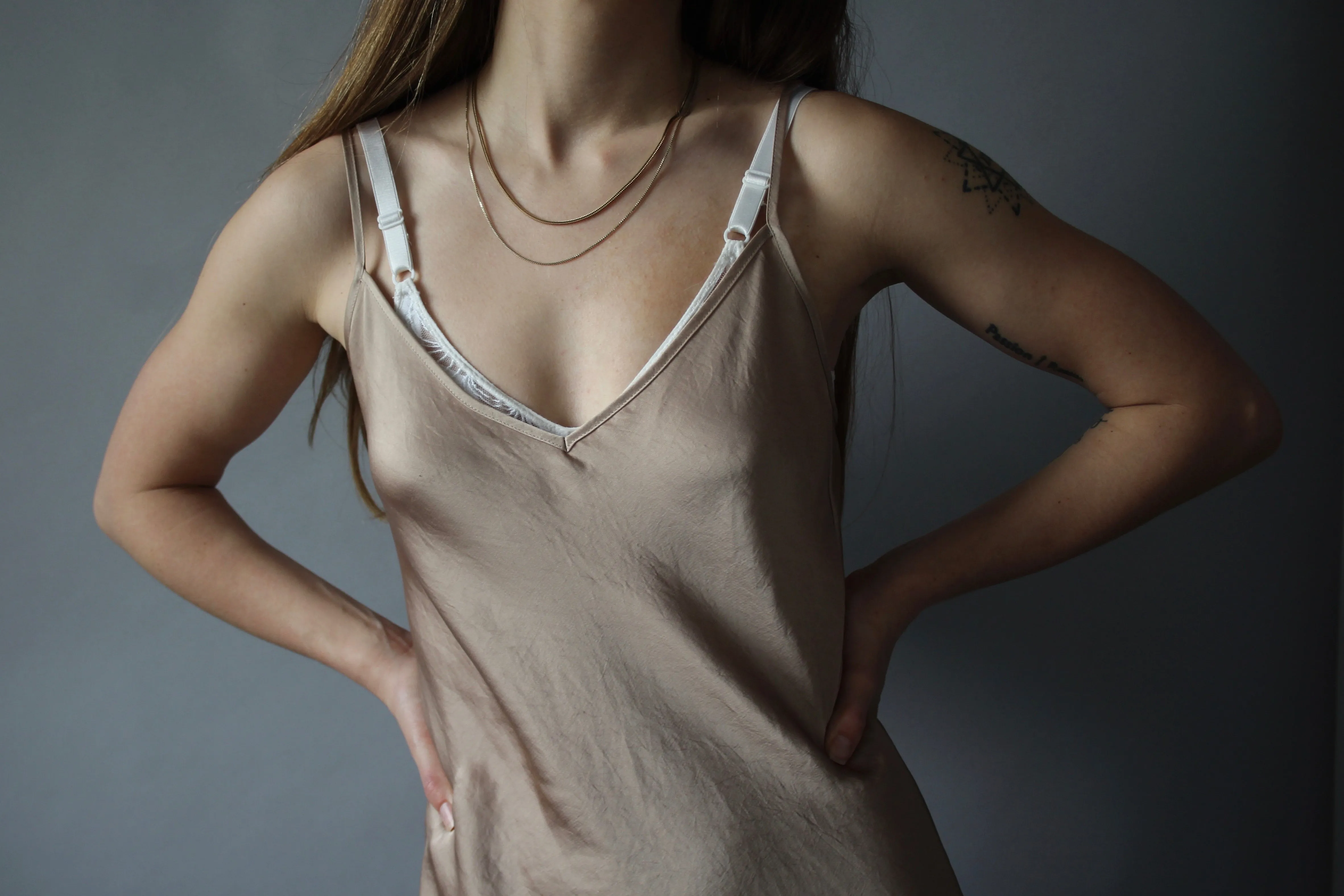 Artizia Champagne Slip Dress - S