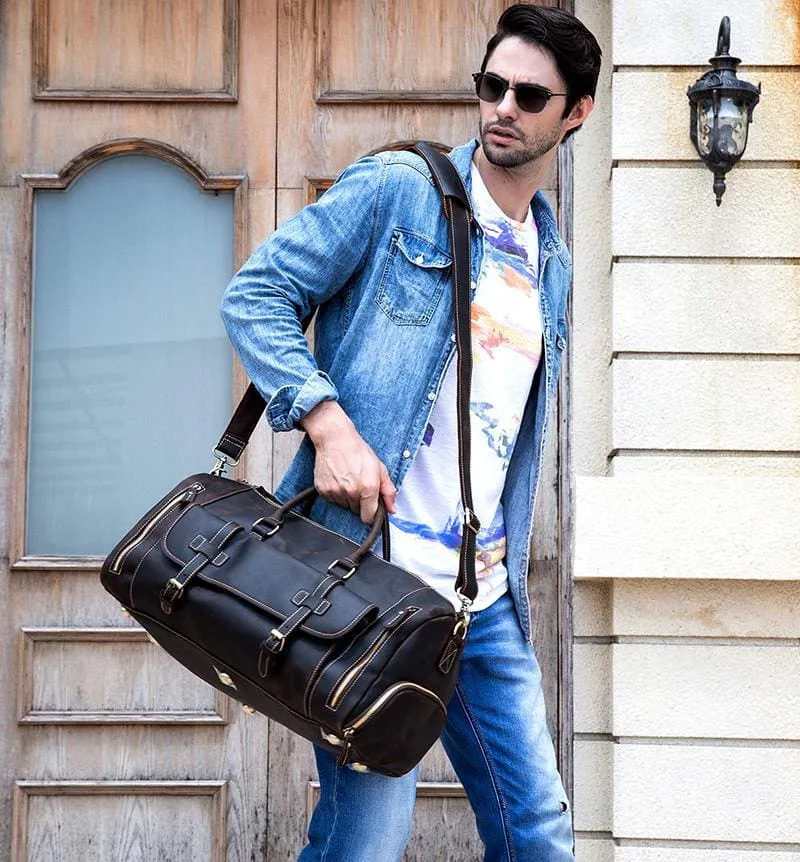 Bard Weekender Handmade Leather Duffle Bag
