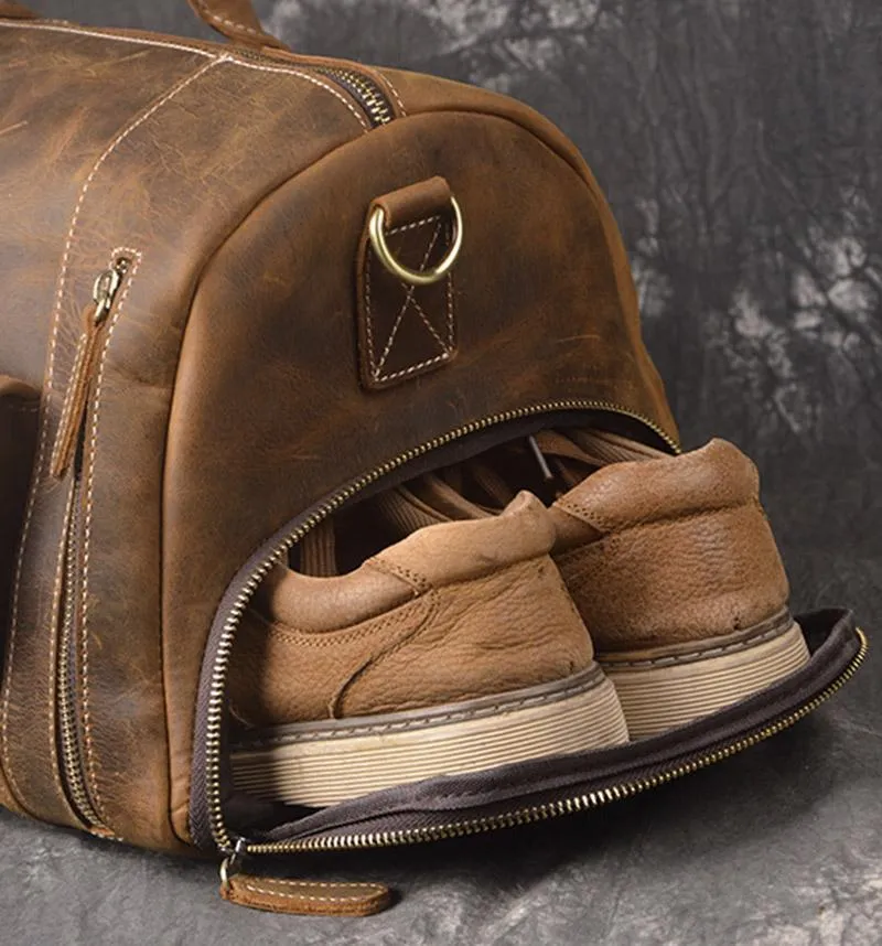 Bard Weekender Handmade Leather Duffle Bag