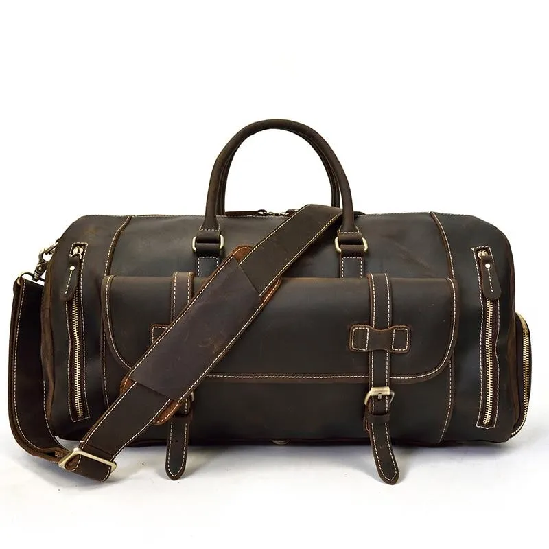 Bard Weekender Handmade Leather Duffle Bag