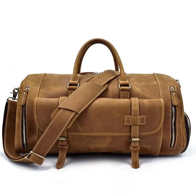 Bard Weekender Handmade Leather Duffle Bag