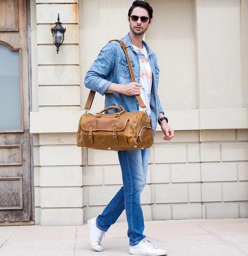 Bard Weekender Handmade Leather Duffle Bag