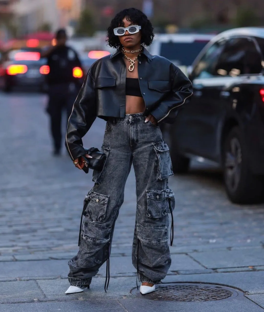 Black Cargo Jeans