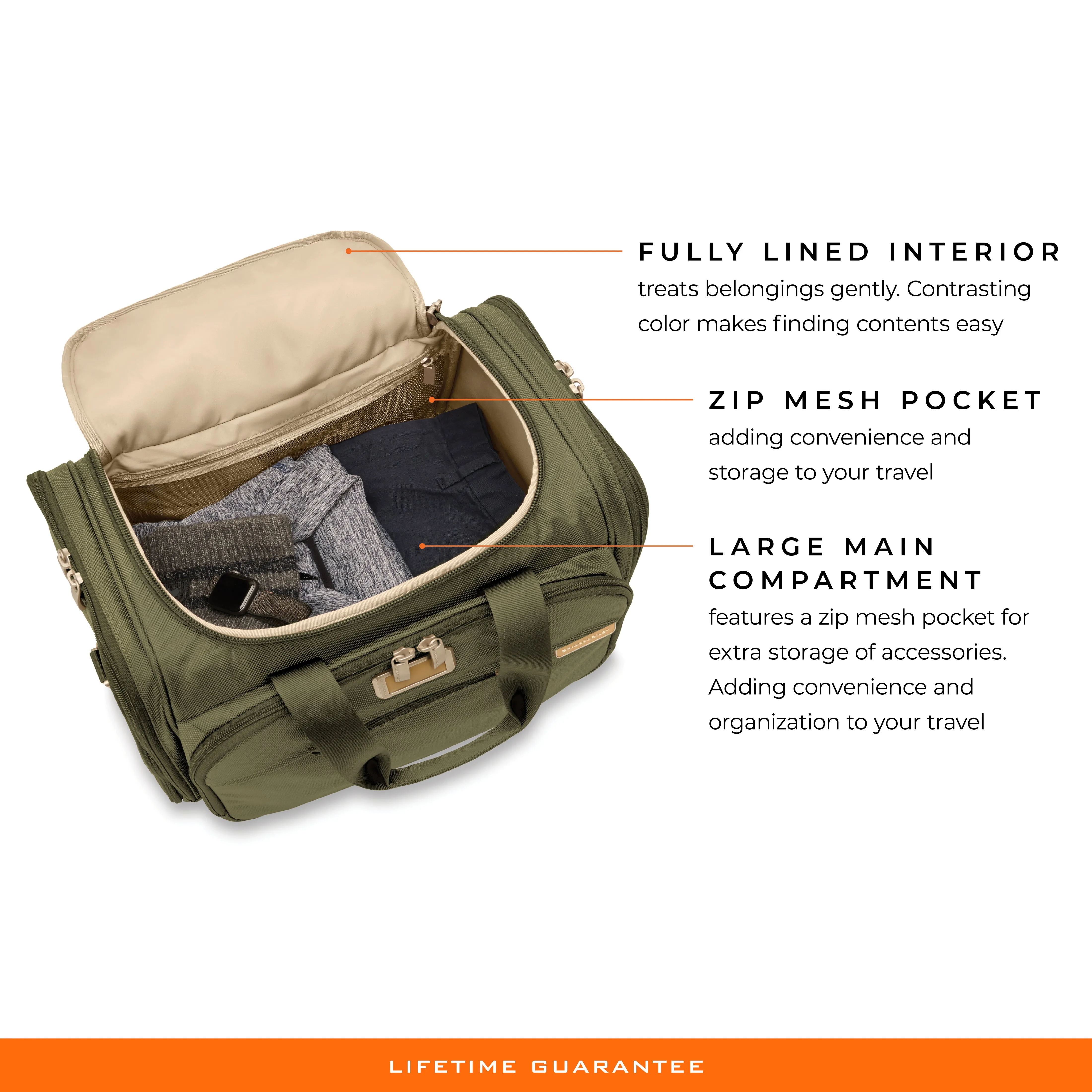 Briggs & Riley Baseline Under seat Duffle  - Olive