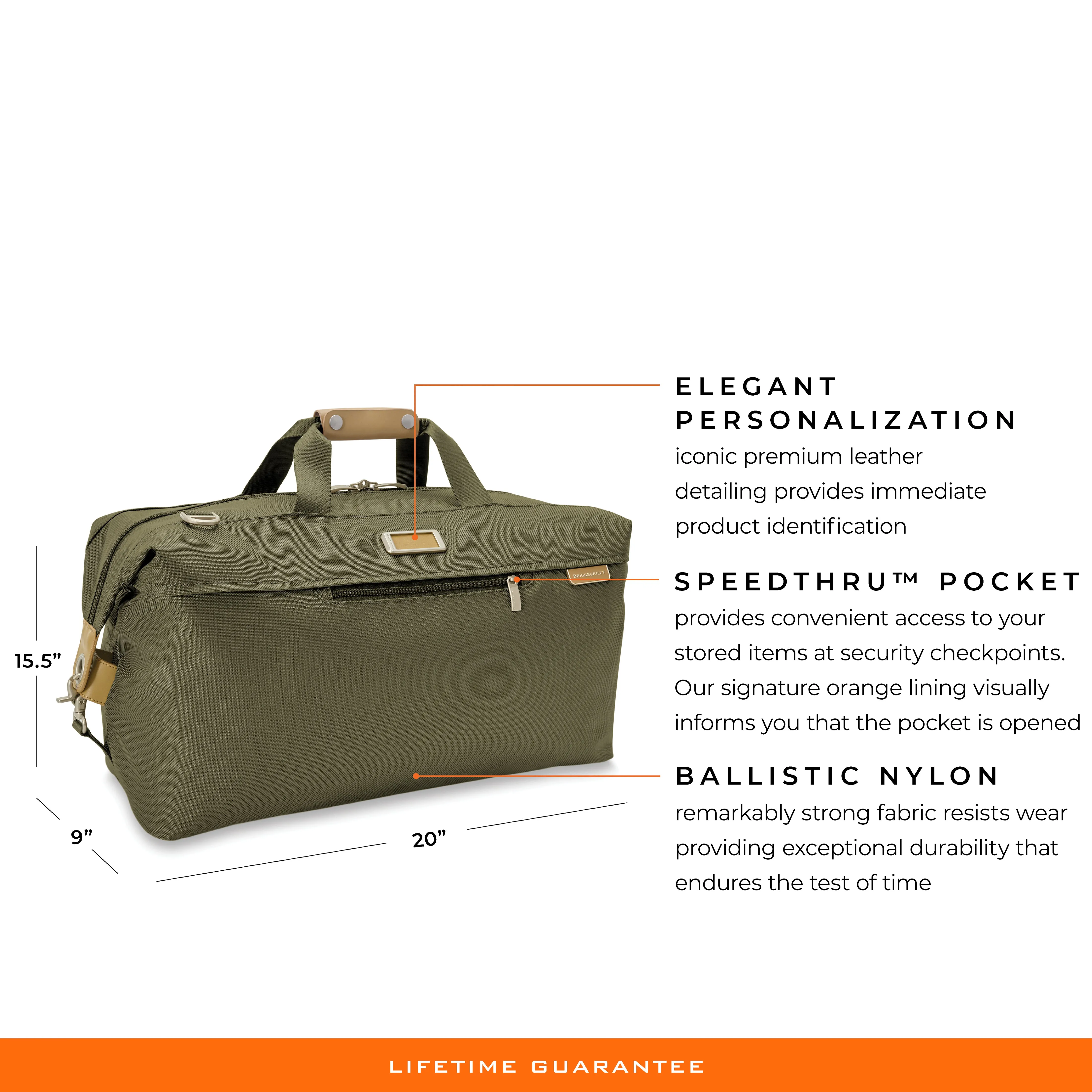 Briggs & Riley Baseline Weekender Duffle - Olive