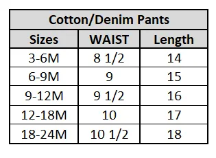 Infant Girls Denim Stretch Denim Pant Basic-Mid Blue