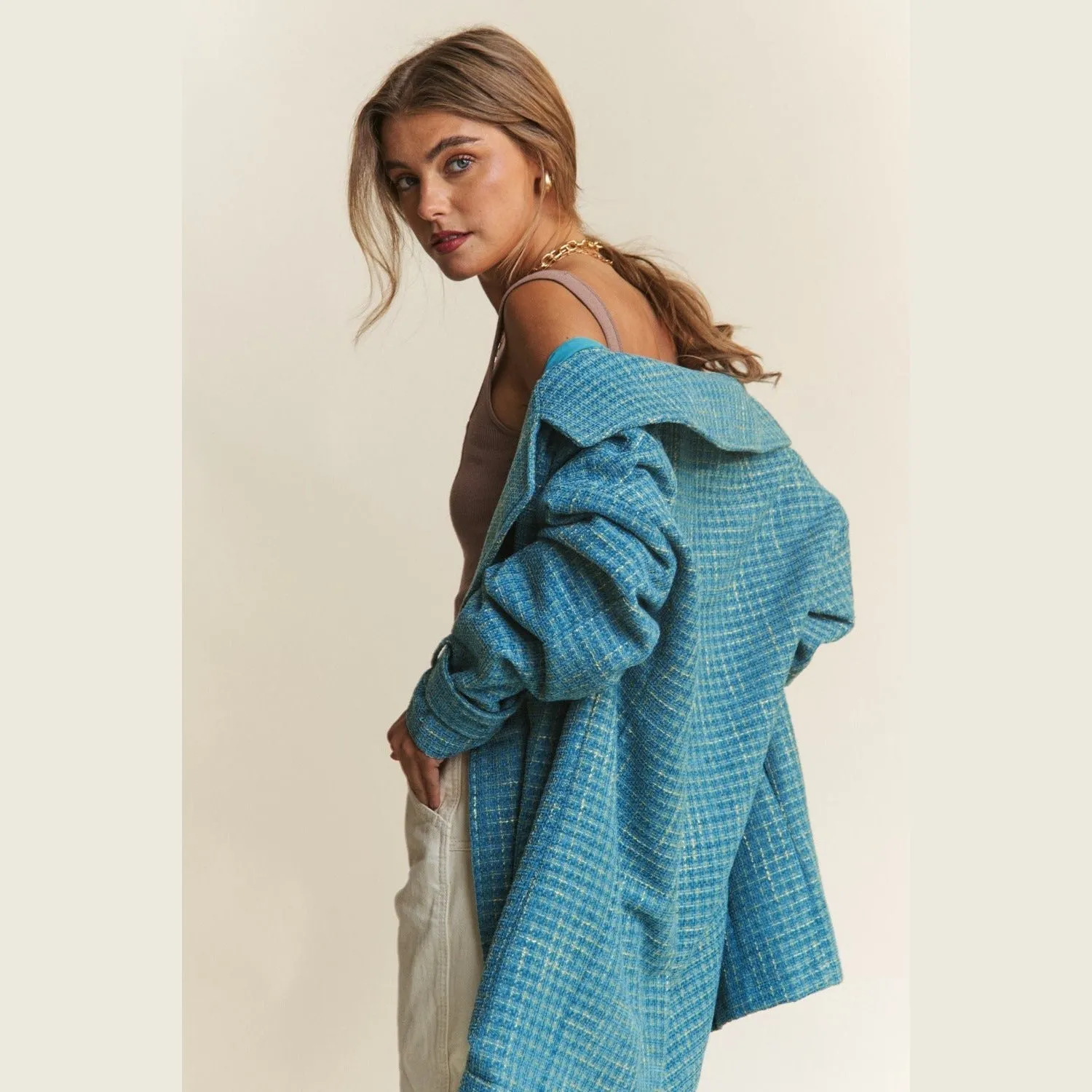 Jenna Tweed Double-Breasted Coat