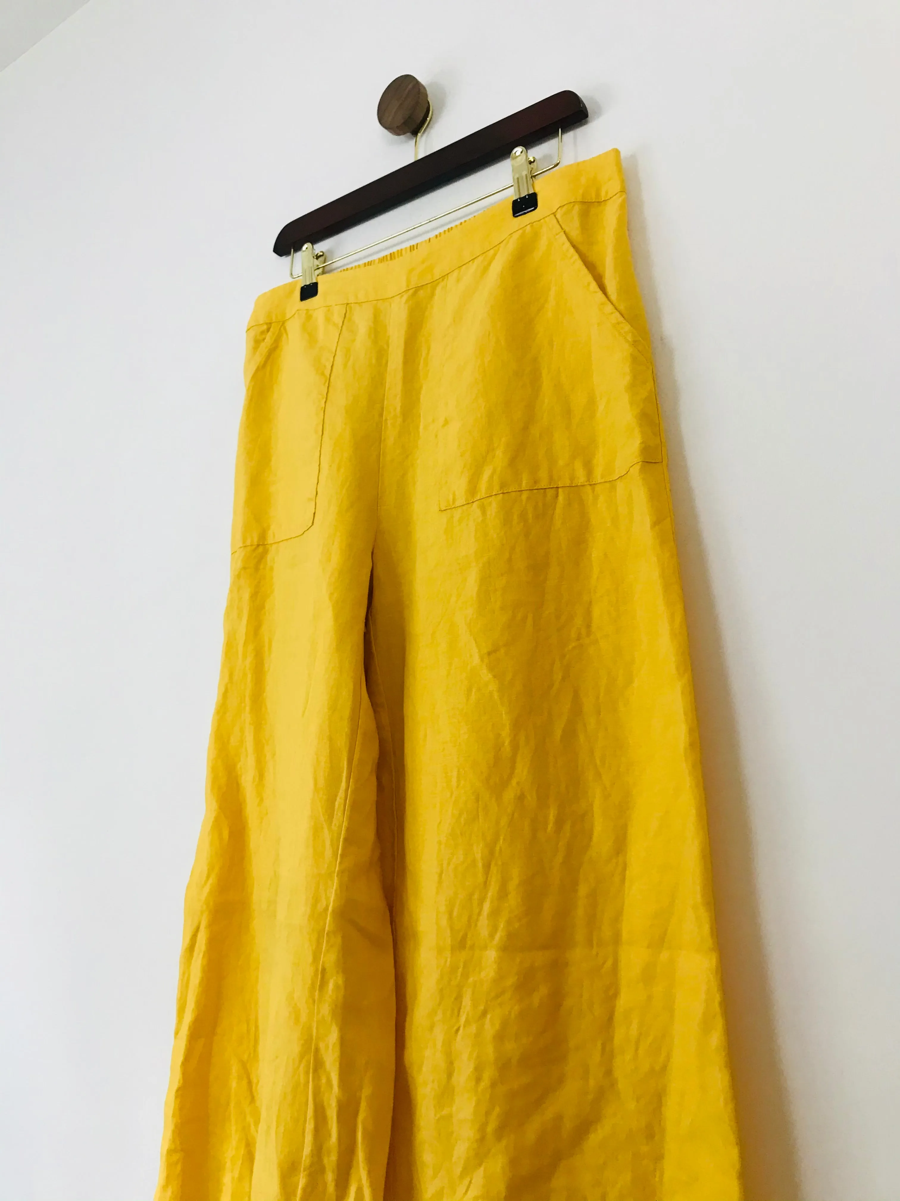 John Lewis Women's Linen Culottes Trousers | UK14 | Yellow