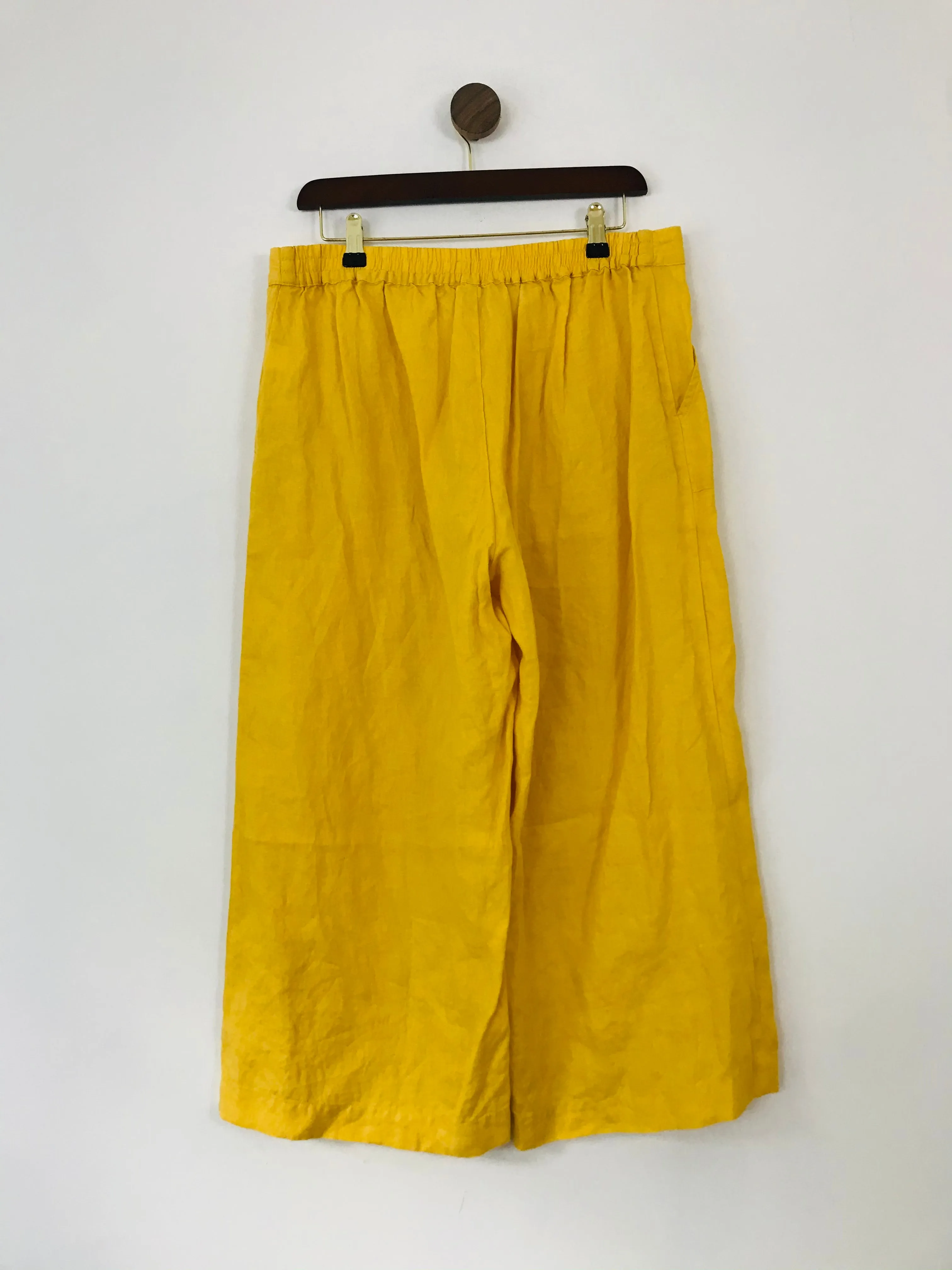 John Lewis Women's Linen Culottes Trousers | UK14 | Yellow