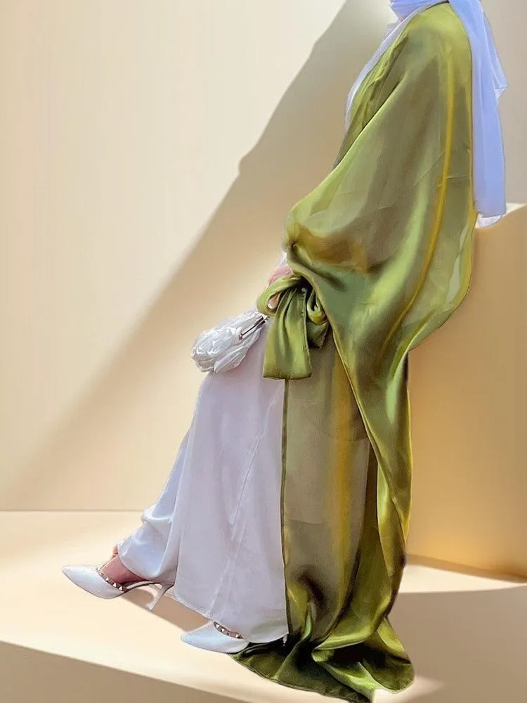 Leena-Ethereal Organza Abaya with Puff Sleeves