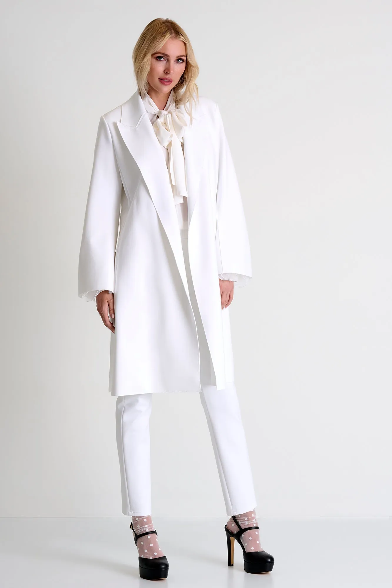 Long Coat With Tie Belt - 52467-80-000