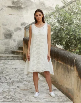 MegbyDesign Lidia Dress - Linen & Lace | White | Black