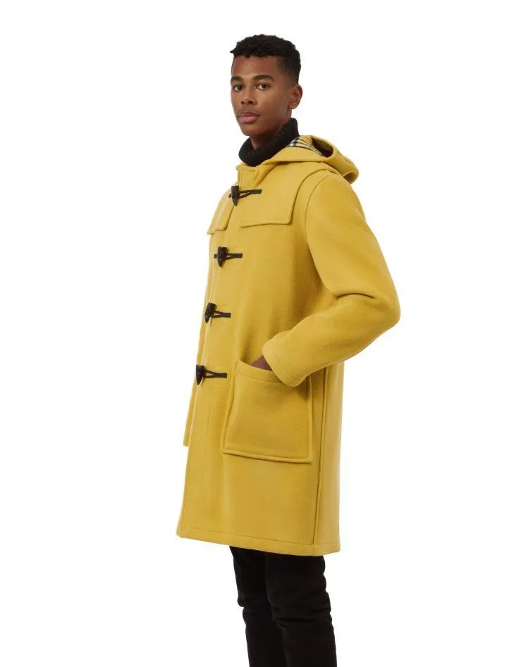 Men's Classic Fit Duffle Coat - Mustard