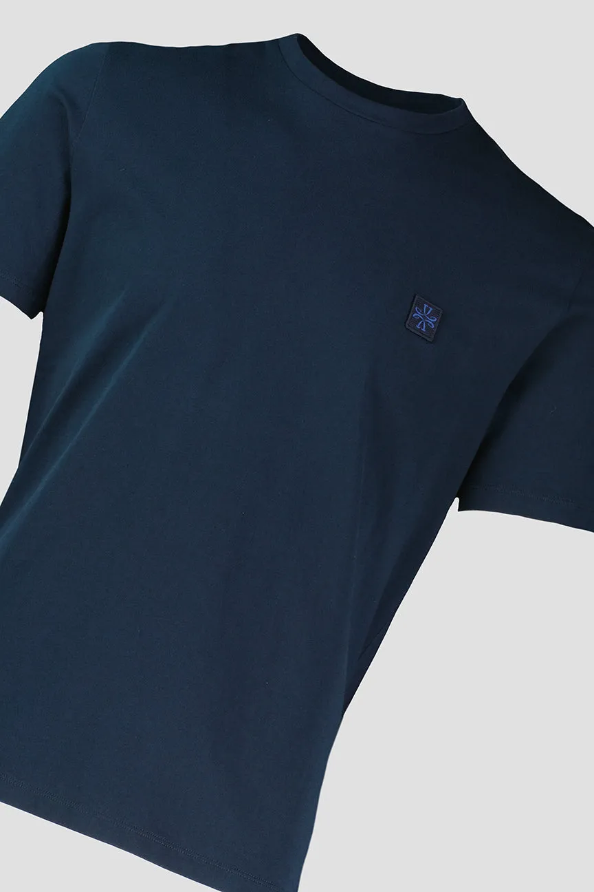 Men's Jacob Cohen Navy Blue Girocollo Patch T Shirt