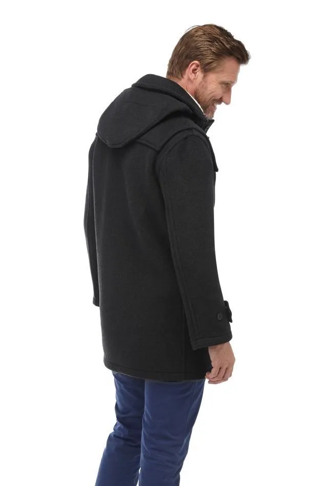 Men's London Classic Fit Duffle Coat - Charcoal