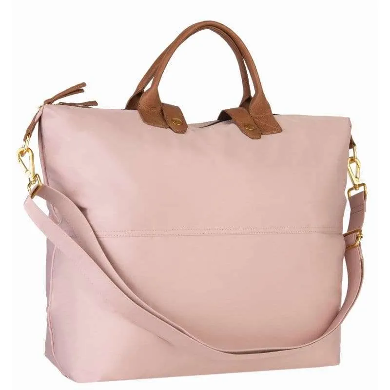 Mona B - 100% Recycled Polyester Packable Duffel Gym Travel and Sports Bag with Stylish Design for Men and Women: Blush - ERP-100 BSH