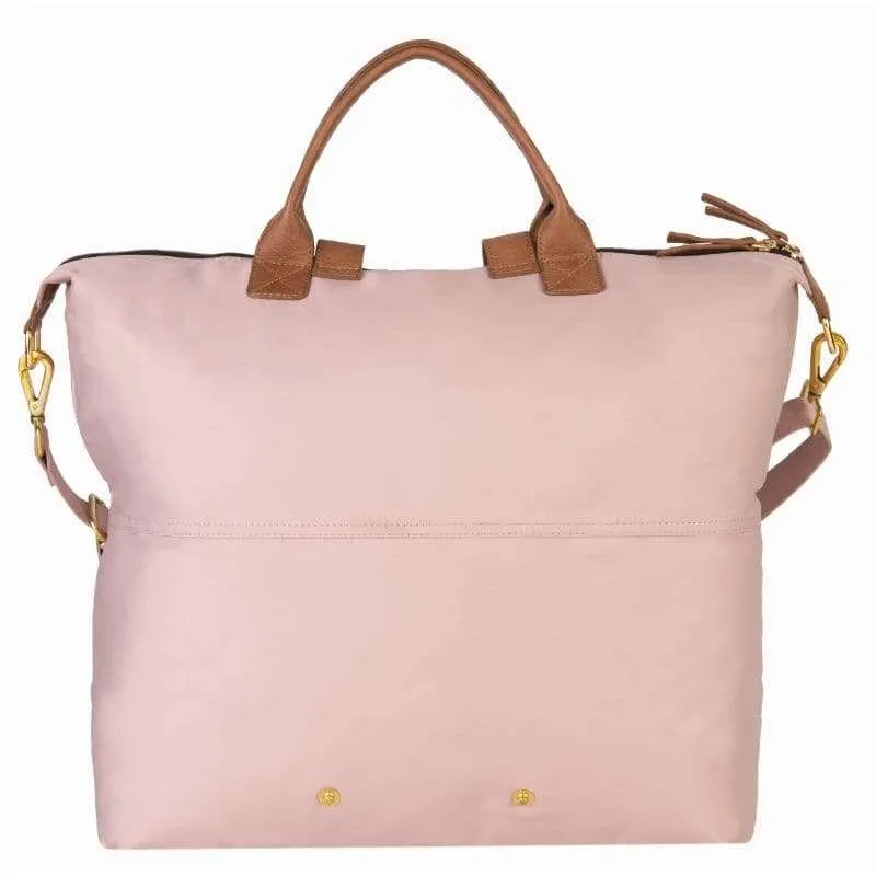 Mona B - 100% Recycled Polyester Packable Duffel Gym Travel and Sports Bag with Stylish Design for Men and Women: Blush - ERP-100 BSH