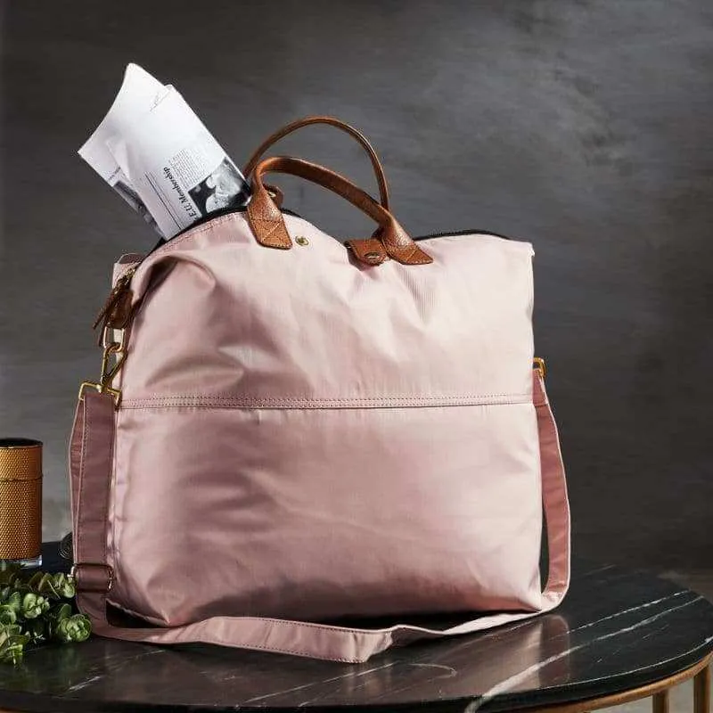 Mona B - 100% Recycled Polyester Packable Duffel Gym Travel and Sports Bag with Stylish Design for Men and Women: Blush - ERP-100 BSH
