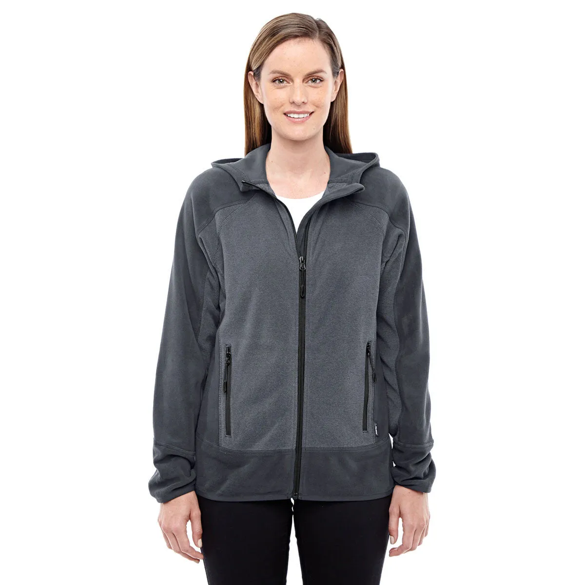 North End Women's Carbon/Black Polartec Active Jacket