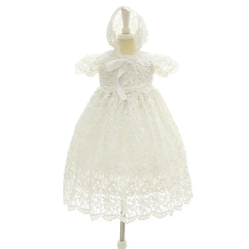 Off-White Lace Gown (3M-24M)