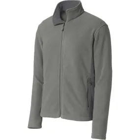 Port Authority Men's Deep Smoke/Battleship Grey Colorblock Value Fleece Jacket
