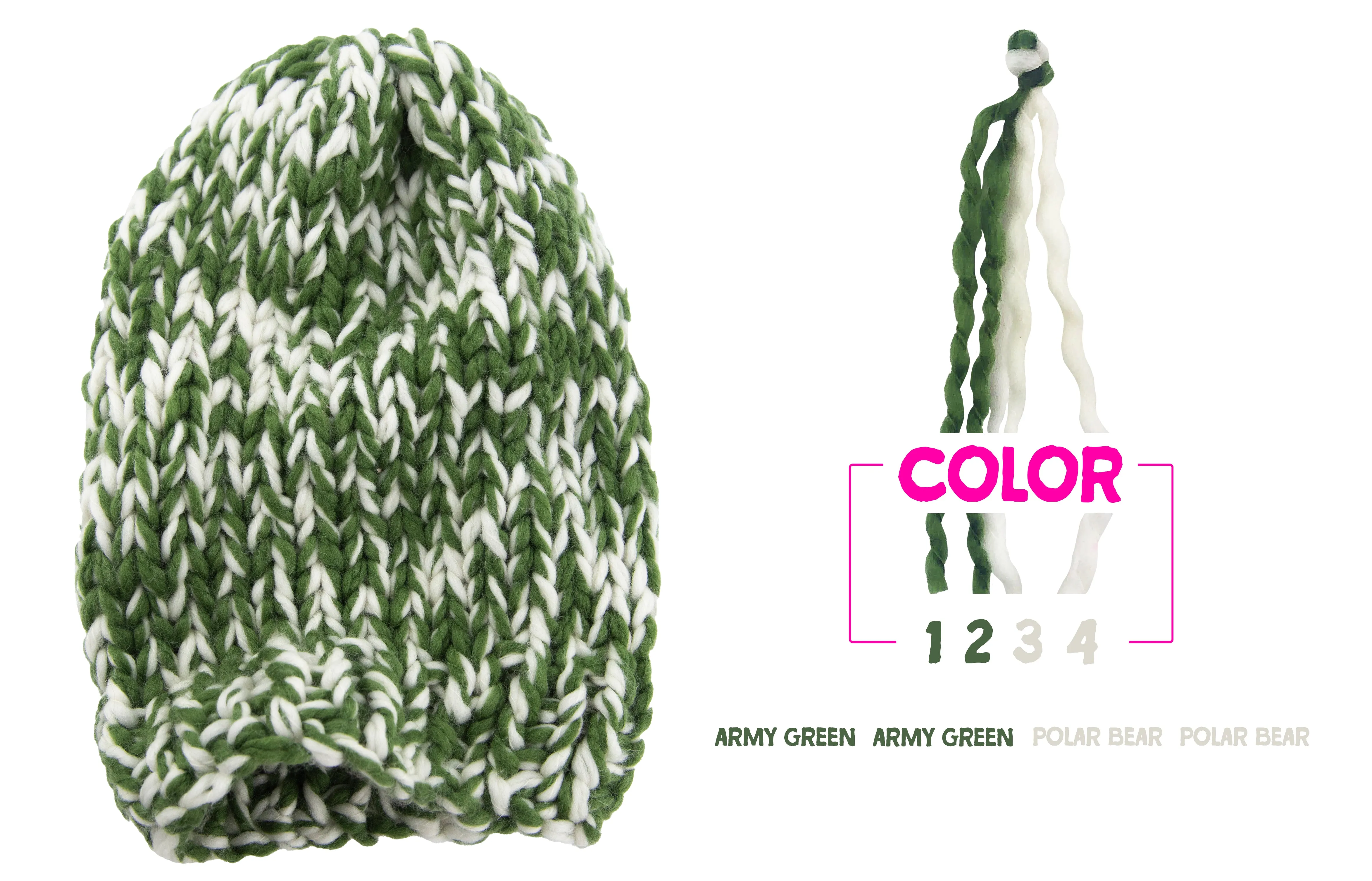 READY TO SHIP CLEARANCE SALE! Snowy Beanie - Merino