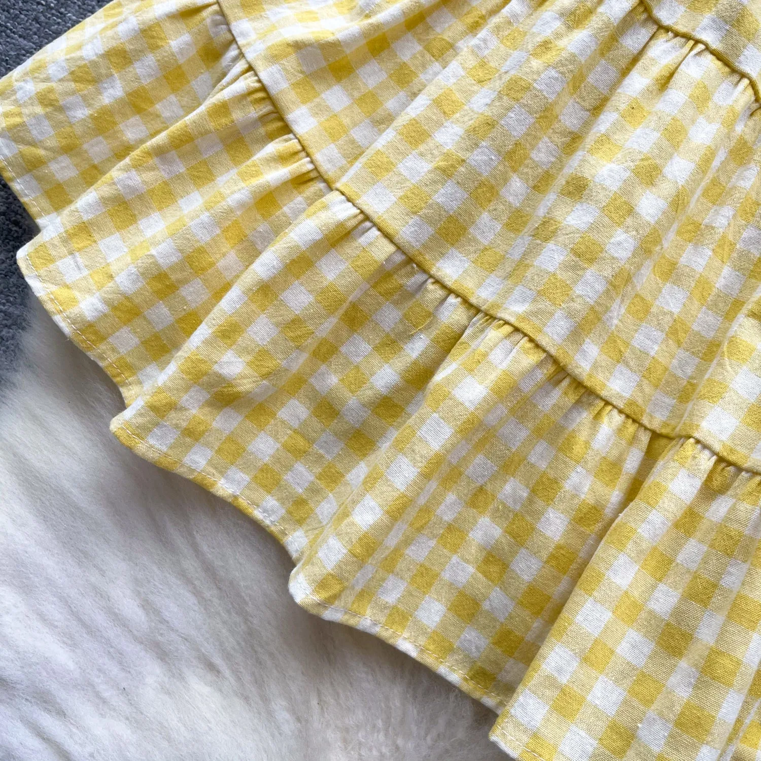 Sweetie Plaid Hollowed Halter Dress