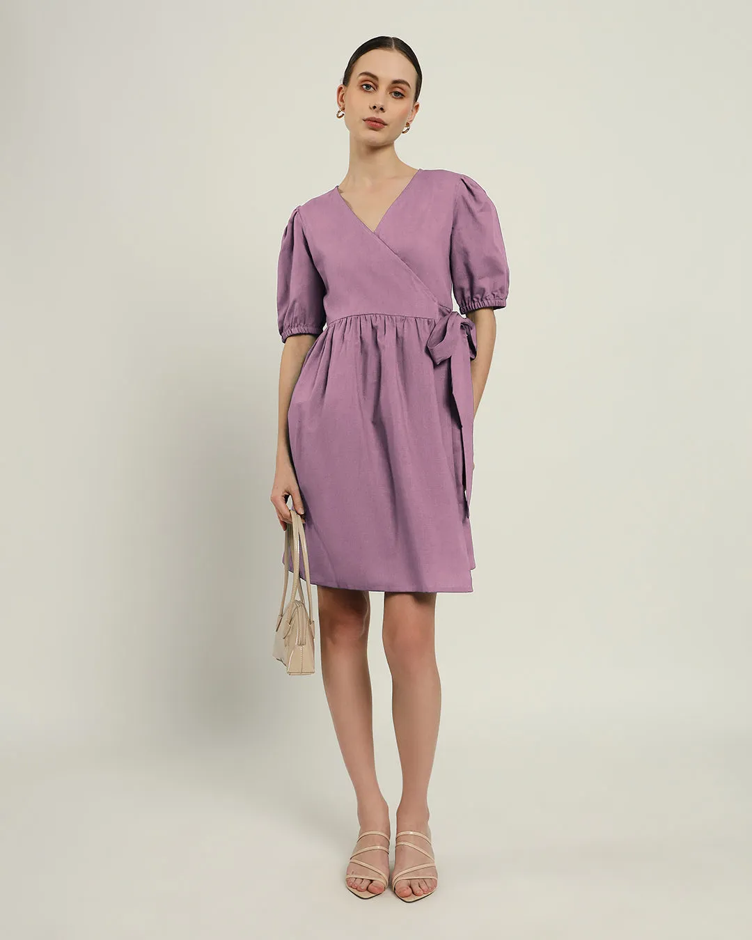 The Inzai Purple Swirl Cotton Dress