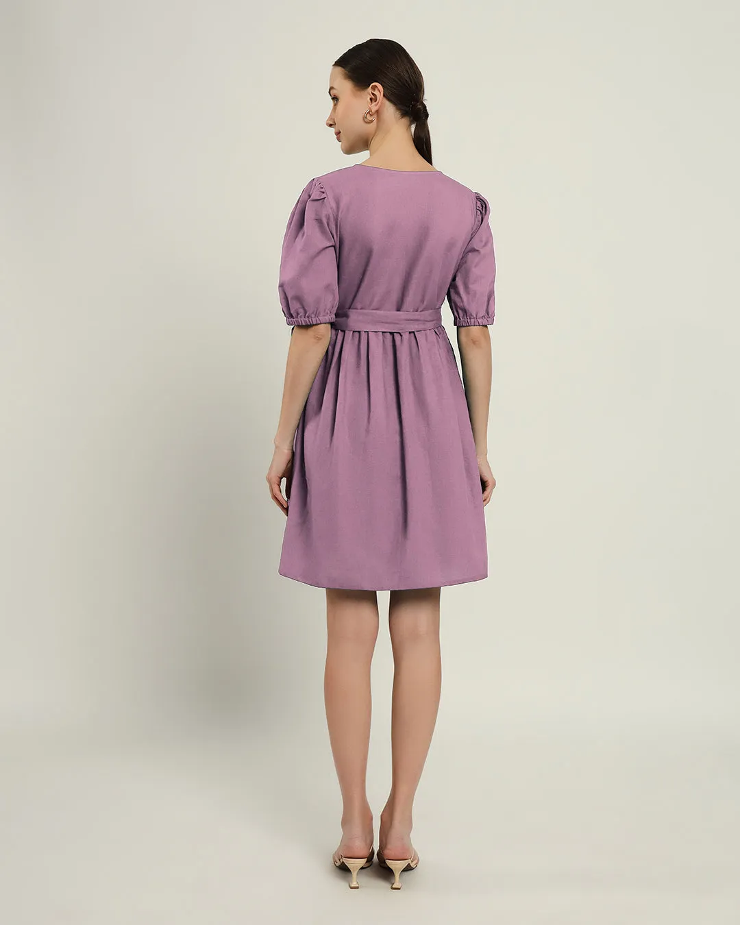 The Inzai Purple Swirl Cotton Dress