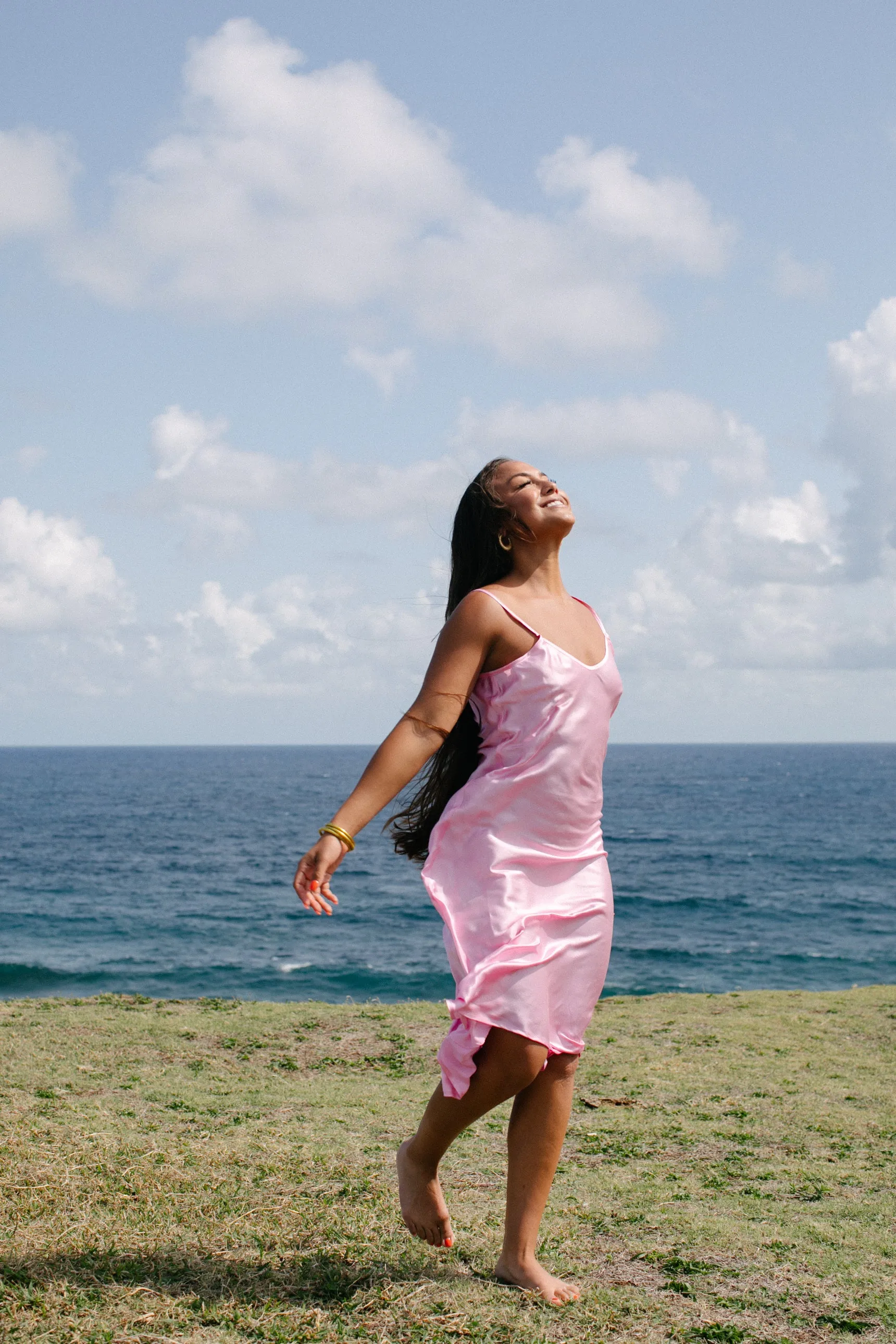 The Prairie Sundrop Slip Dress in Pink Cosmo