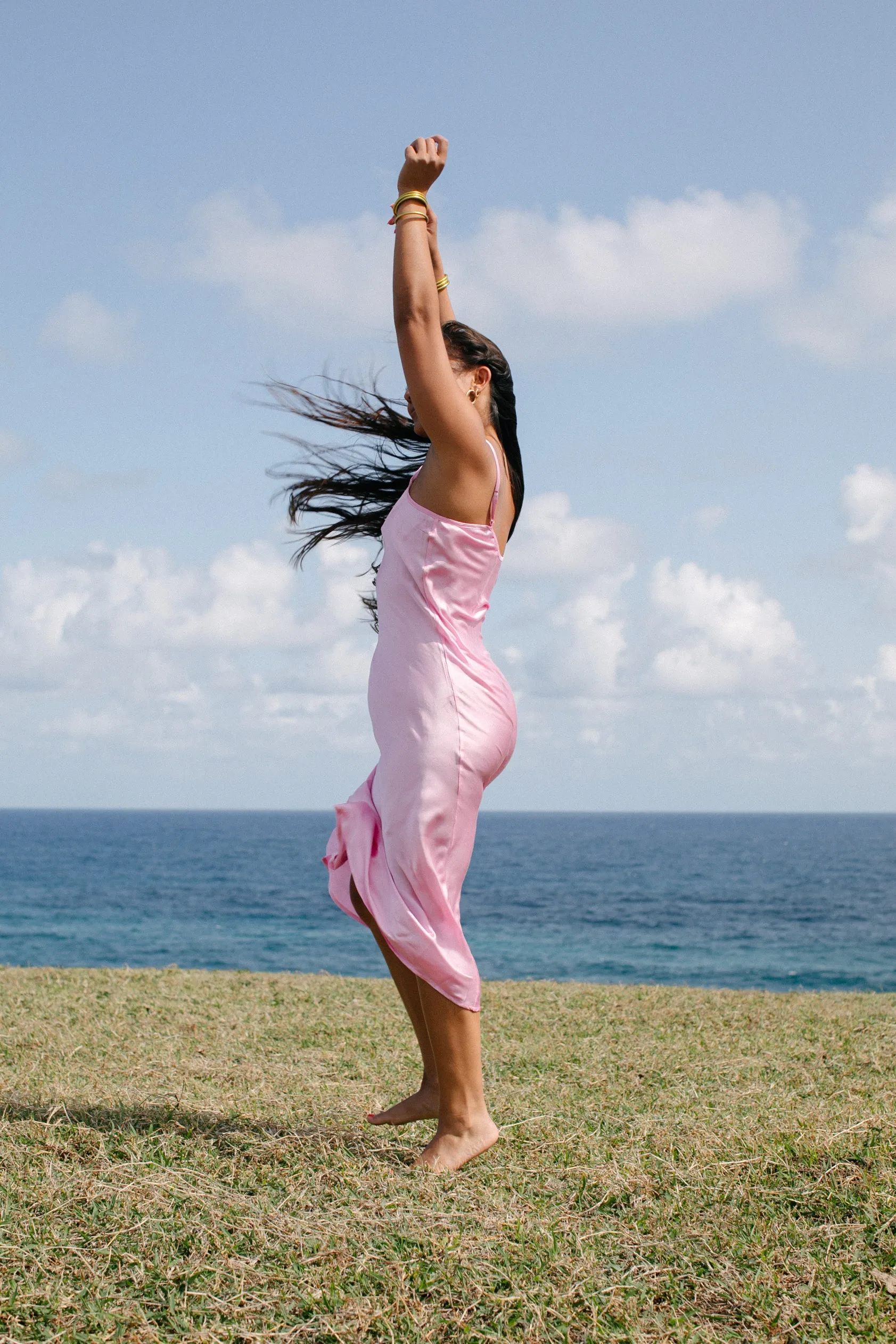 The Prairie Sundrop Slip Dress in Pink Cosmo