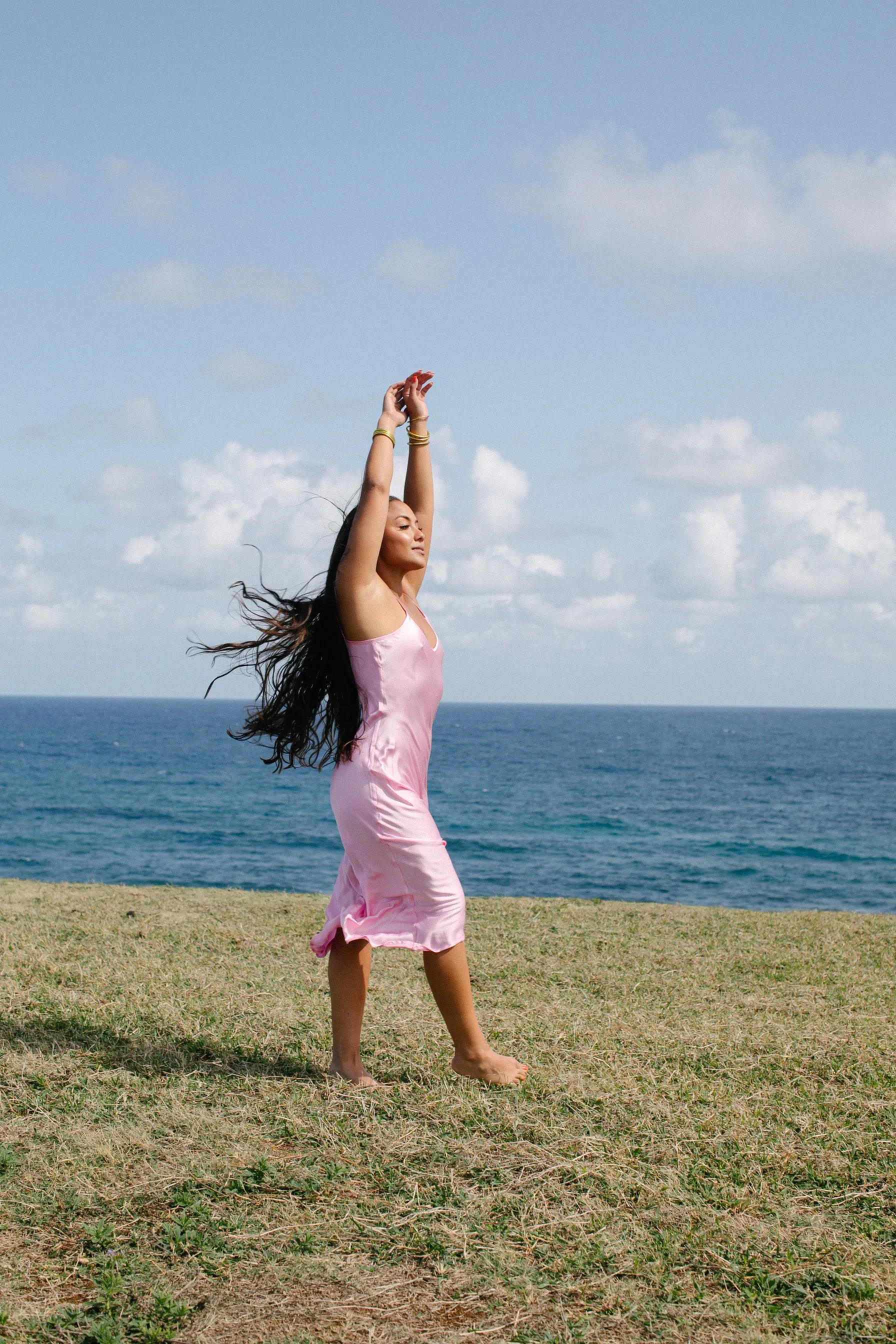 The Prairie Sundrop Slip Dress in Pink Cosmo