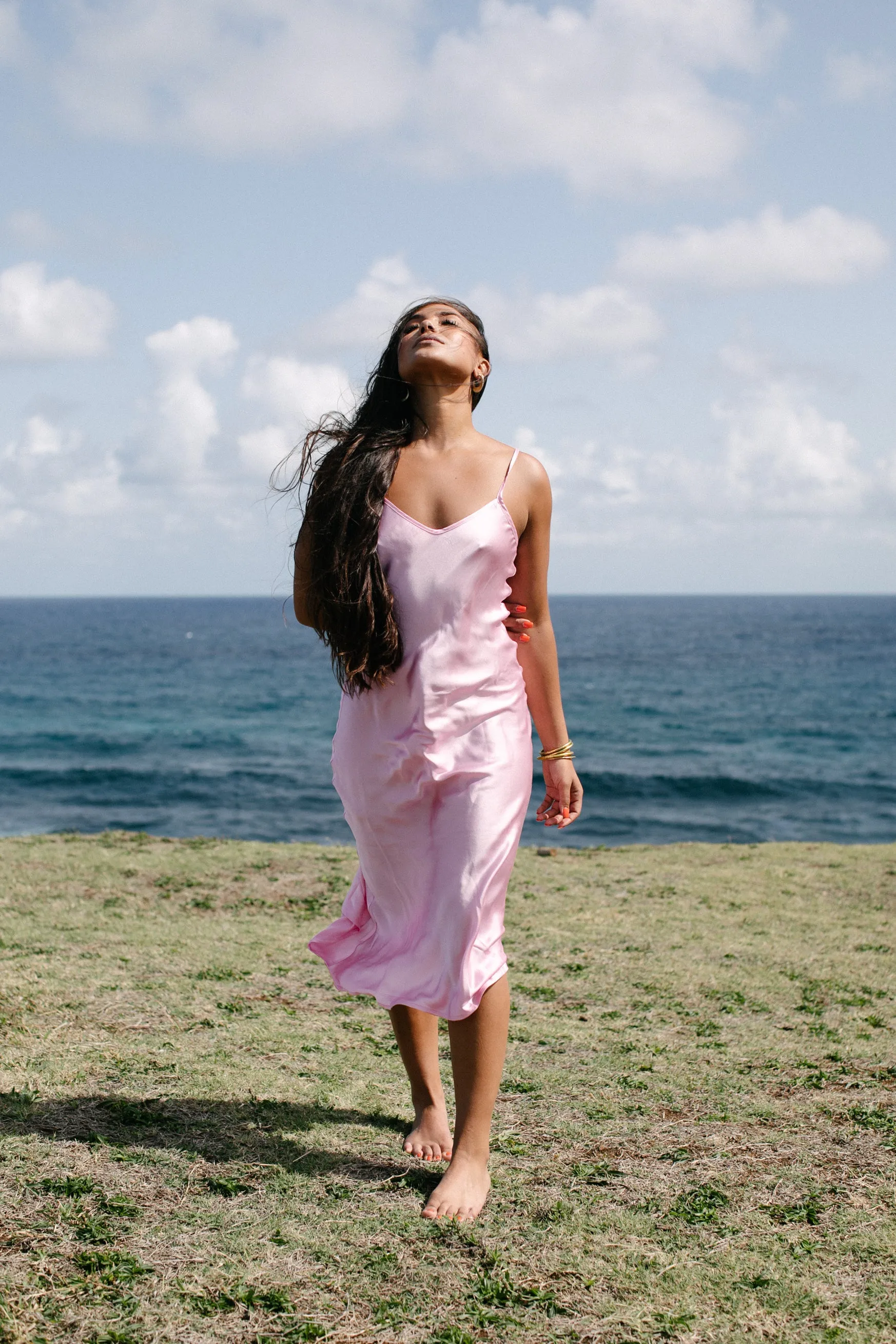 The Prairie Sundrop Slip Dress in Pink Cosmo