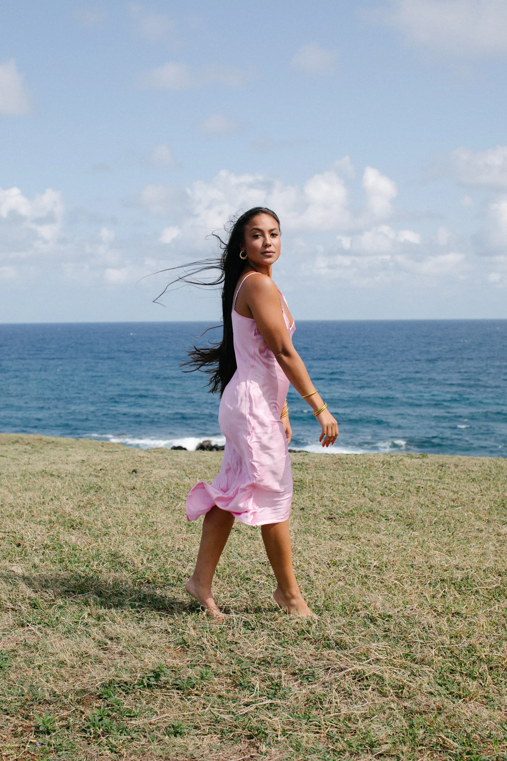 The Prairie Sundrop Slip Dress in Pink Cosmo