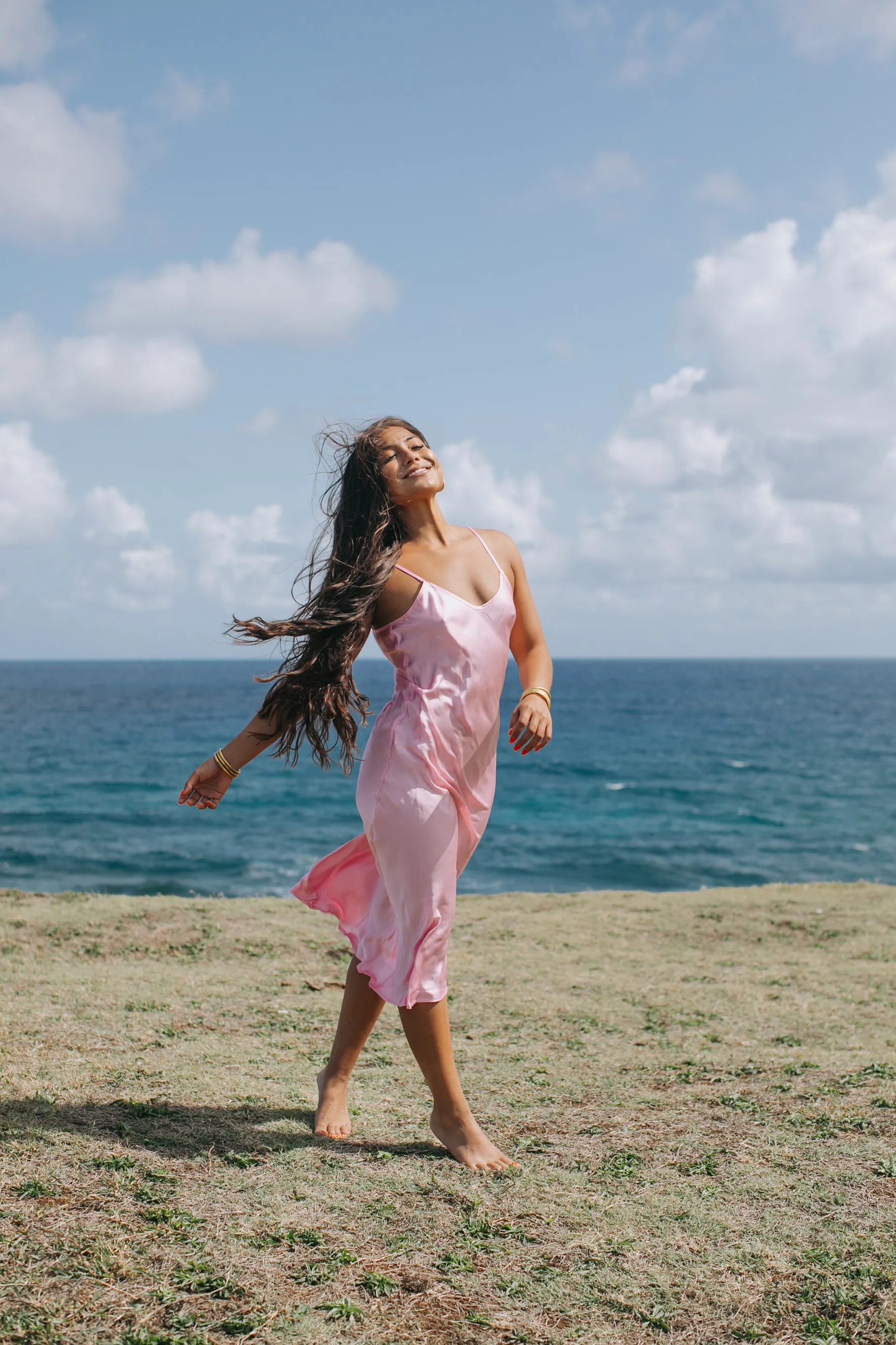 The Prairie Sundrop Slip Dress in Pink Cosmo