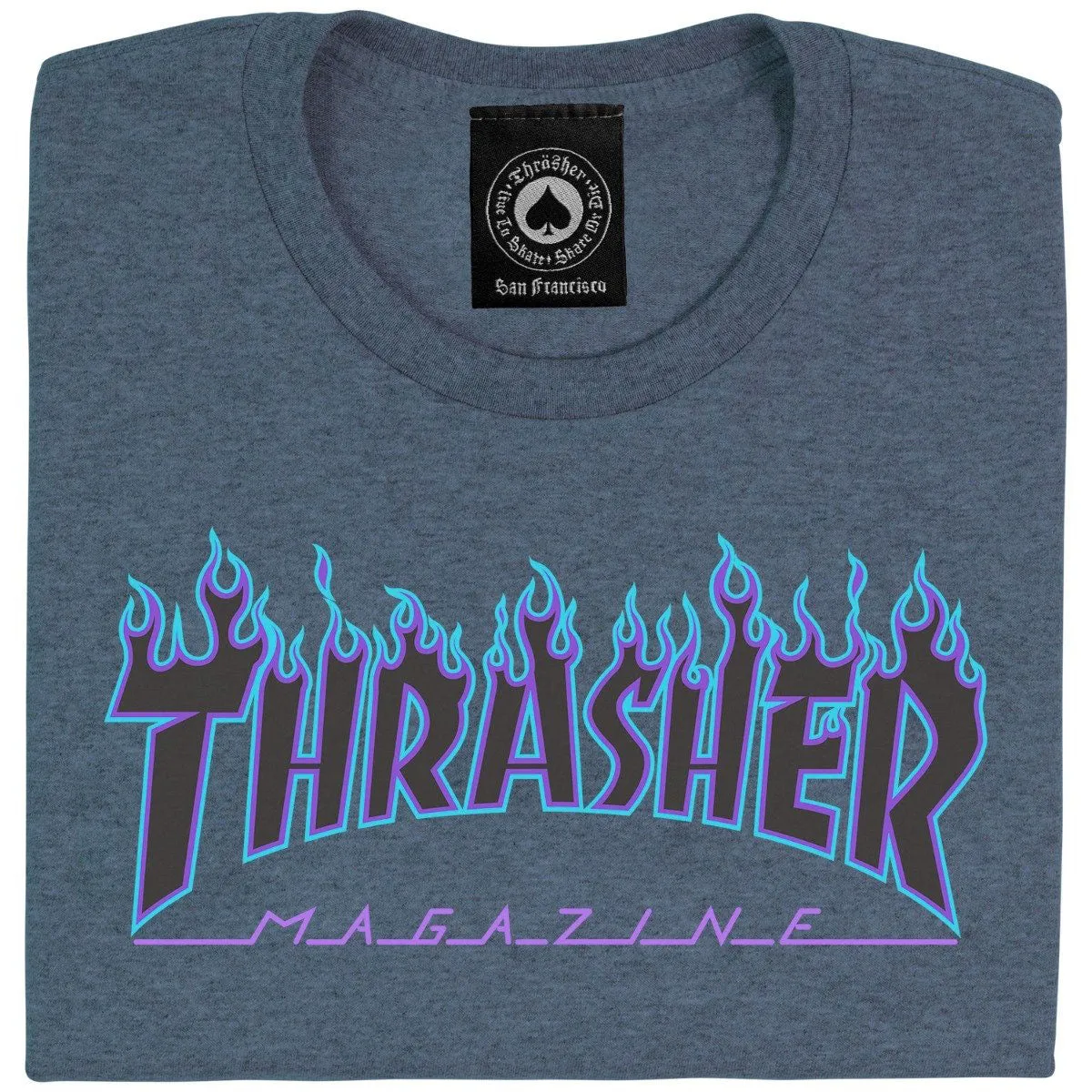 Thrasher Flame T-Shirt - Dark Heather