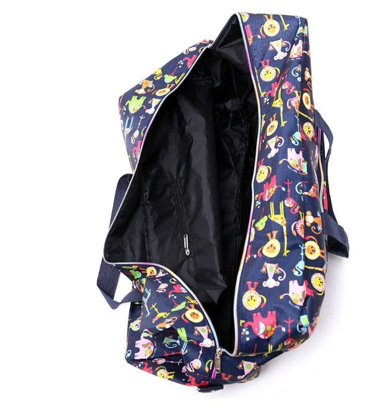 Travel Duffel Bag Foldable Floral Large Capacity