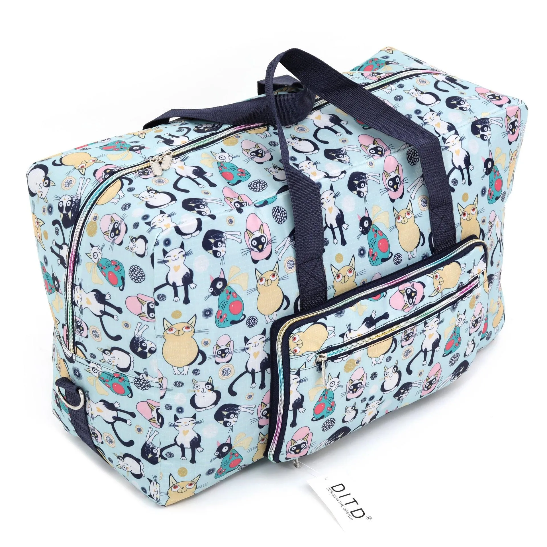 Travel Duffel Bag Foldable Floral Large Capacity