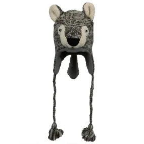 Wolf Peruvian Knit Hat