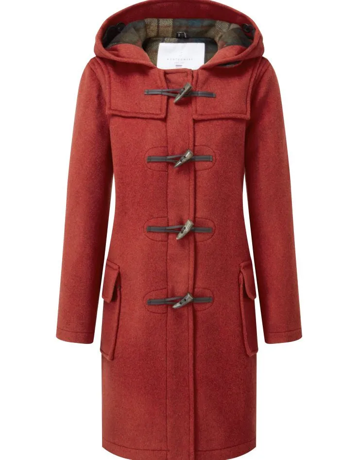 Women's Classic Fit Duffle Coat - Burnt Orange